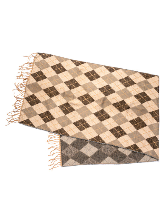 Scarf brown diamond shape