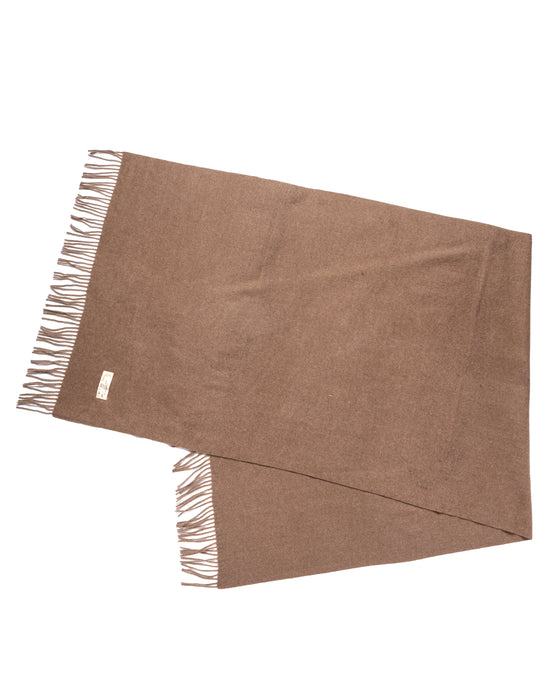 Dark Beige Kaki Cashmere Scarf